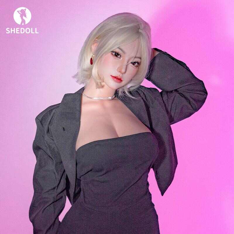 SHEDOLL 白露 168cm御姐支配者 D杯露肩黑裙-透光黑丝 可动口腔+加热夹吸体